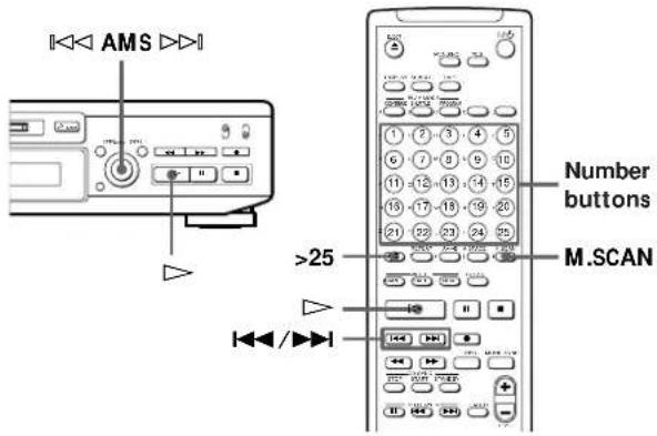 SONY MDSJE520 - Locating a Specific Track - 1