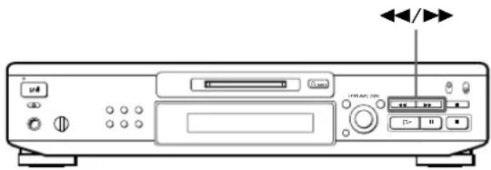 SONY MDSJE520 - Localização de um punto spécifique numa pista - 1