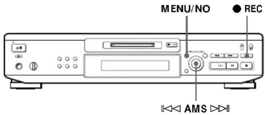 SONY MDSJE520 - Registo de número de pistas durante a gravação (inserção de index de pista) - 1