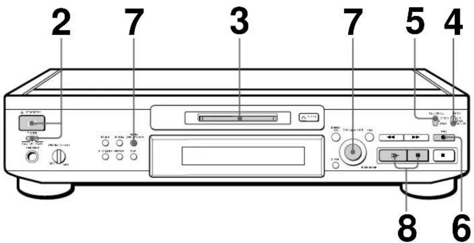 SONY MDSJE520 - Grabación de un minidisco - 1