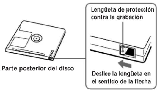 SONY MDSJE520 - Para proteger un minidisco contra el borrado accidental - 1