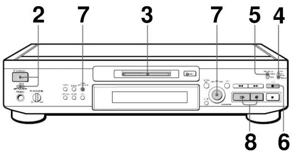 SONY MDSJE520 - Recording on an MD - 1