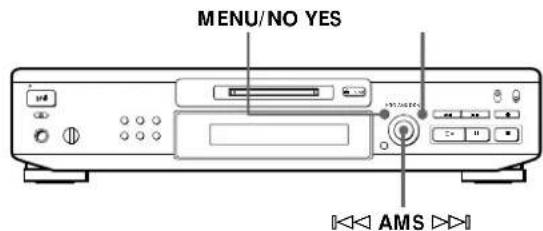 SONY MDSJE520 - Déplacement d'une plage enregistrée (fonction move) - 2
