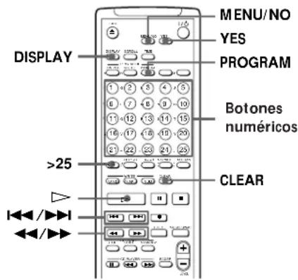 SONY MDSJE520 - Creación de su propio programa (Reproducción programada) - 2
