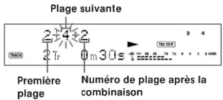SONY MDSJE520 - Combinaison de plusieurs plages enregistrées (fonction combine) - 2