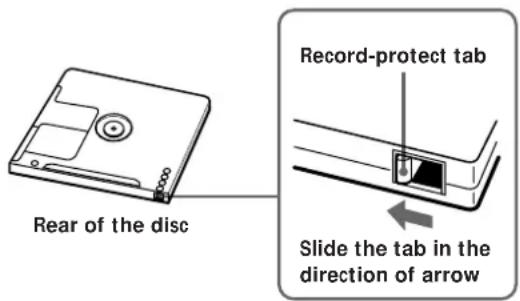 SONY MDSJE520 - To protect an MD against accidental erasure - 1