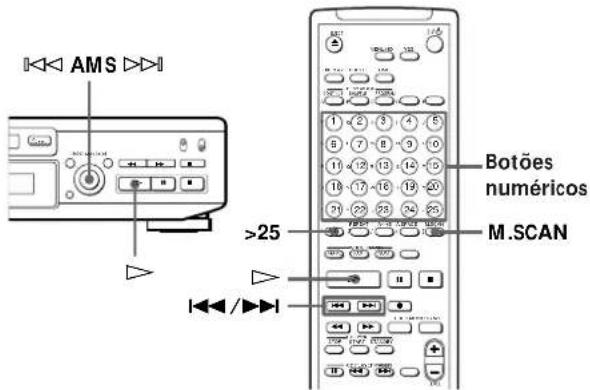 SONY MDSJE520 - Localização de uma pistapecifieda - 1