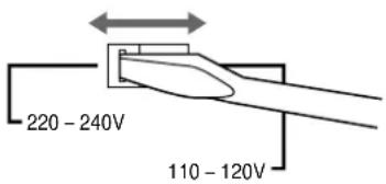 SONY MDSJE520 - Setting the voltage selector (only on models supplied with a voltage selector) - 1