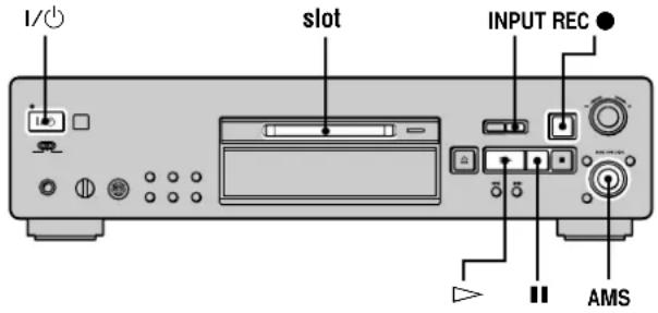 SONY MDSJB940 - Recording to an MD - 1