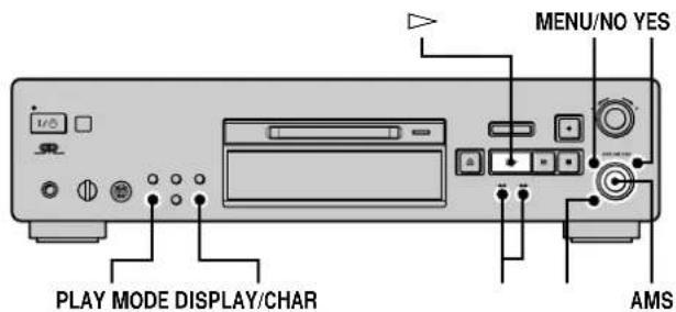 SONY MDSJB940 - Création d'un programme de lecture (lecture programmée) - 1