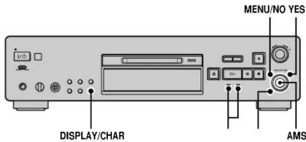 SONY MDSJB940 - Naming a track or MD (NAME) - 1