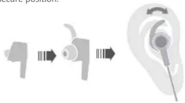 HUAWEI AM61 - Choosing ear tips and wearing the earphones - 2