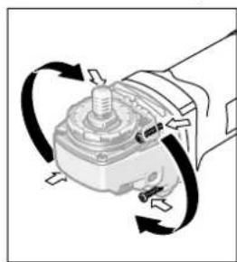 BOSCH GWS 6100 Professional - Faire pivoter le carter d'engrenage - 1