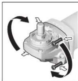 BOSCH GWS 9100 P Professional - Faire pivoter le carter d'engrenage - 1