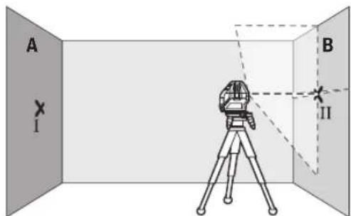 BOSCH GLL 550 X Professional - Checking the Height Accuracy of the Horizontal Line - 3