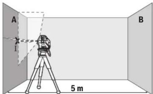 BOSCH GLL 550 X Professional - Checking the Height Accuracy of the Horizontal Line - 1