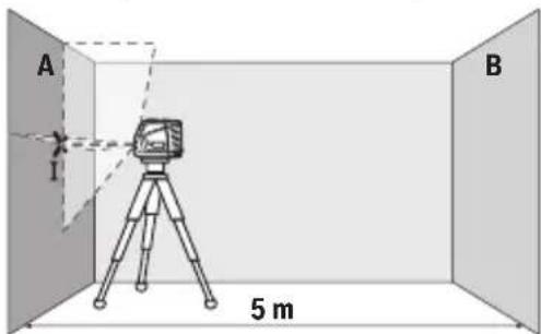 BOSCH GLL 210 Professional - Preverjanje natančnosti visine vodoravne linije - 1