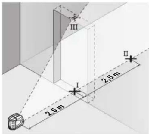 BOSCH GLL 210 Professional - Periksa ketepatan tinggi dari garis horizontal - 6