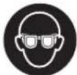 BOSCH GBG 8 Professional - Tragen Sie eine Schutzbrille. - 1