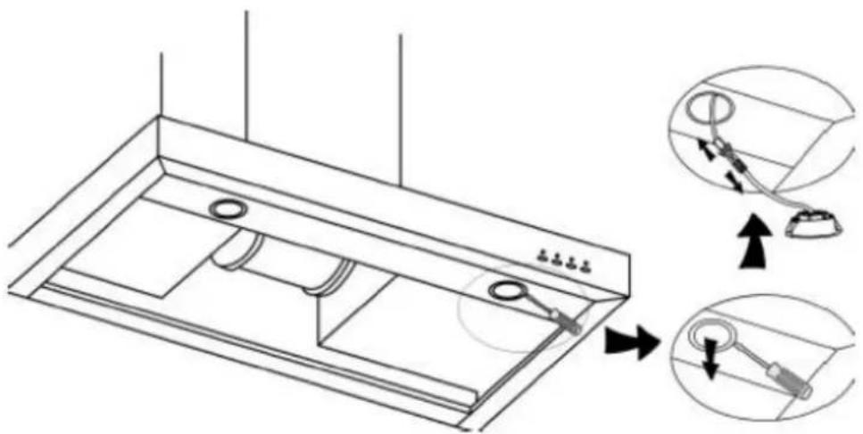 HOOVER HMB96001X - Changing a lamp bulb for high pressure LED - 2