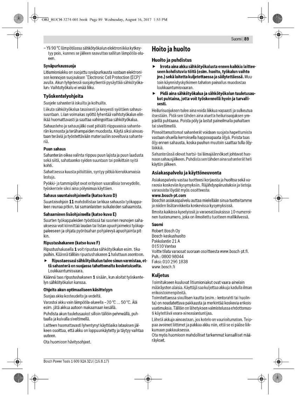 BOSCH GKS 36 VLI Professional - Lampotilavalvonnan naytto - 9