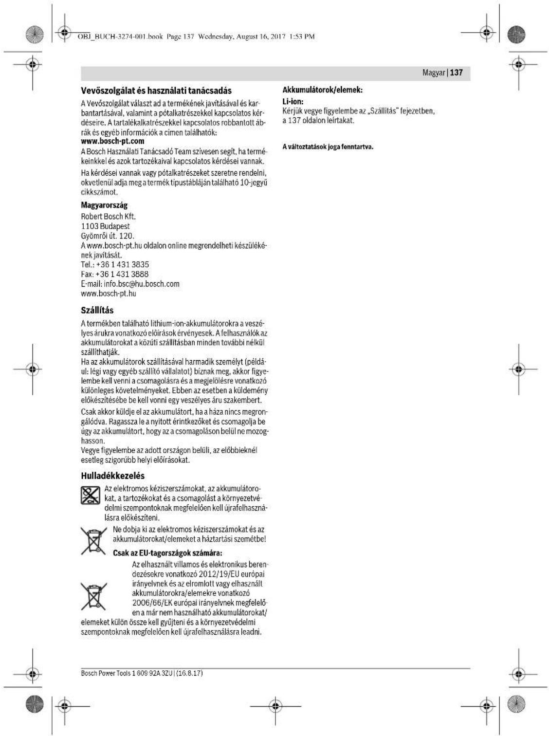 BOSCH GKS 36 VLI Professional - A hörmsékletellenörz berendezes kijelzese - 8