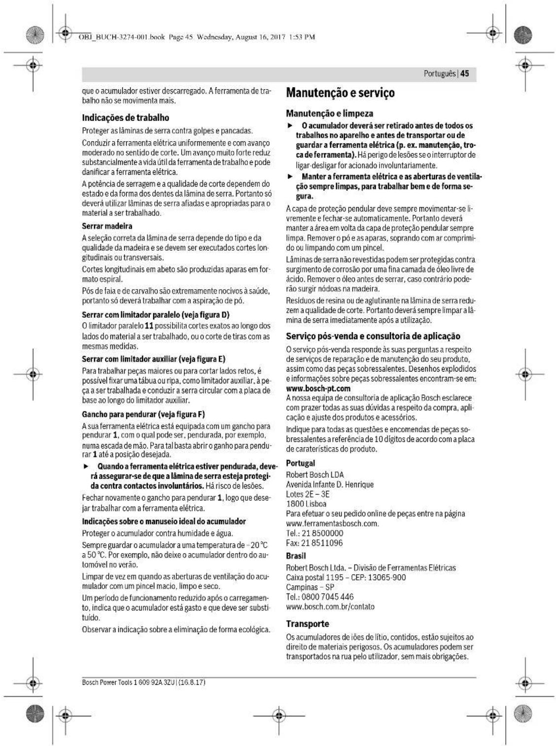 BOSCH GKS 36 VLI Professional - Proteção contra descarga total - 6