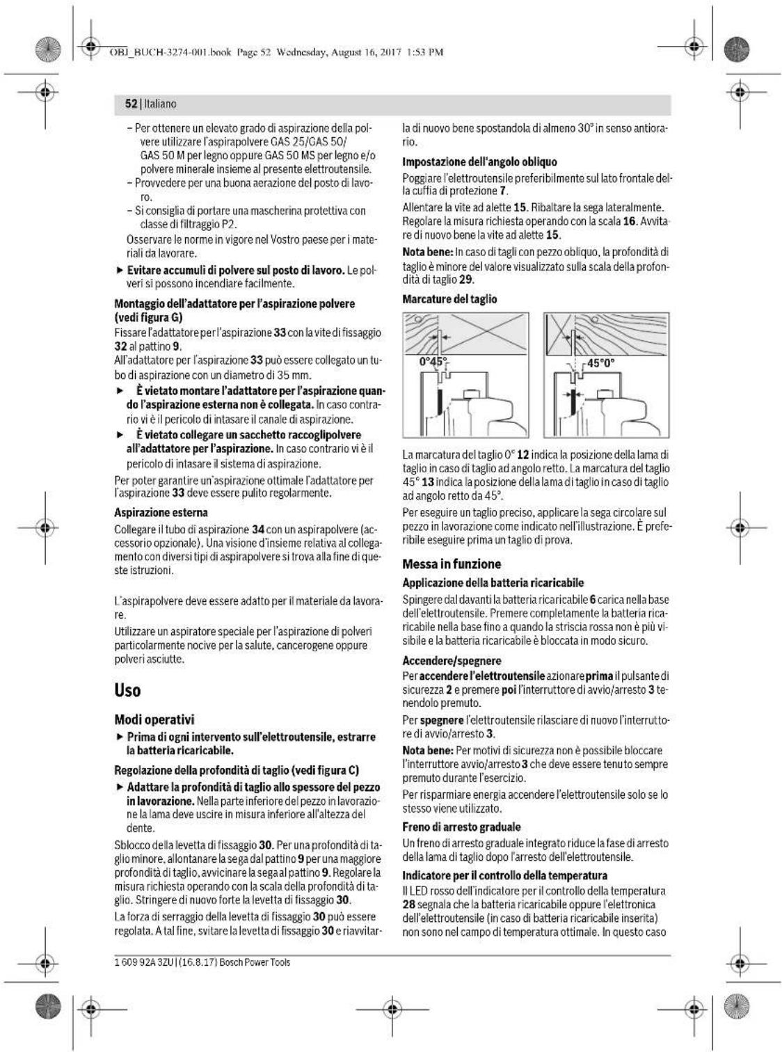 BOSCH GKS 36 VLI Professional - Aspirazione polvere/aspirazione trucioli - 8