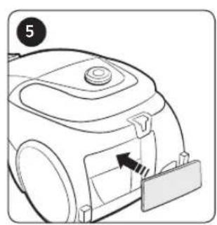 SAMSUNG VC13M3110VG - Cleaning the outlet filter - 5