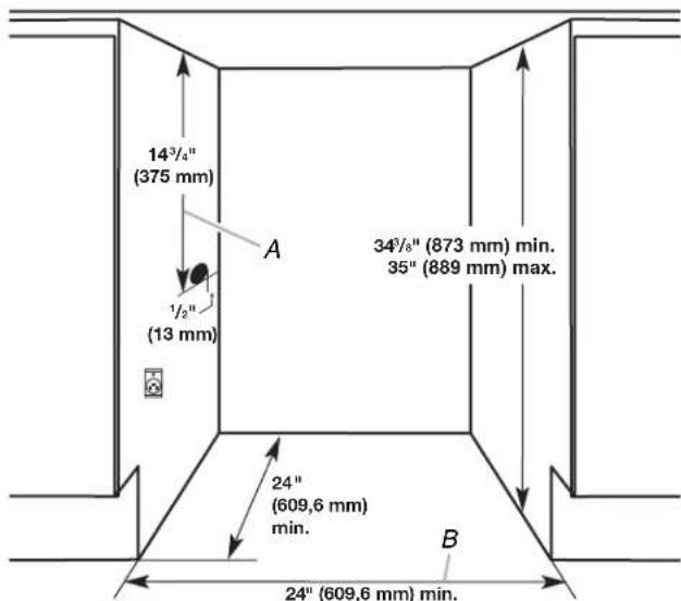 JENN-AIR JUG24FLERS - Dimensions de l'ouverture - 1