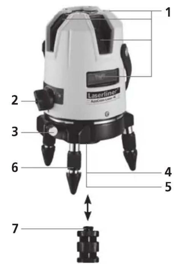 Laserliner AutoCrossLaser 3C Plus - 1Plaatsen van de batterijen - 2