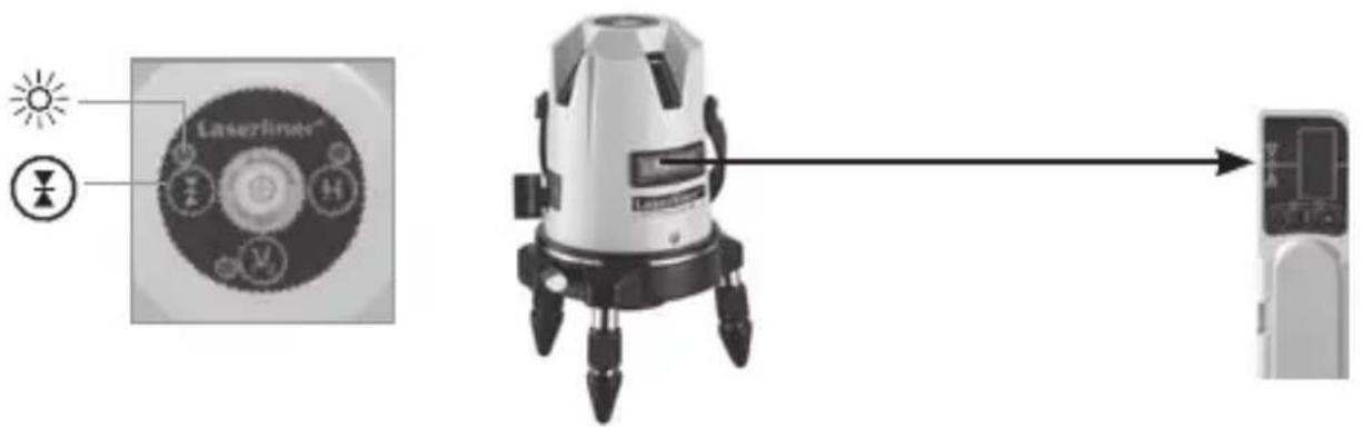Laserliner AutoCrossLaser 3C Plus - Optioneel: Werken met de laserontvanger RX - 2