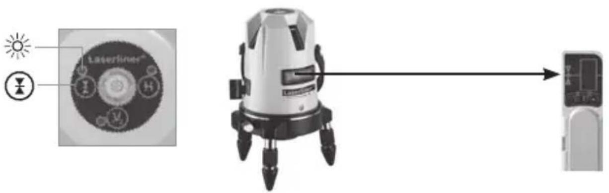 Laserliner AutoCrossLaser 3C Plus - Optional: Working with the laser receiver RX - 1