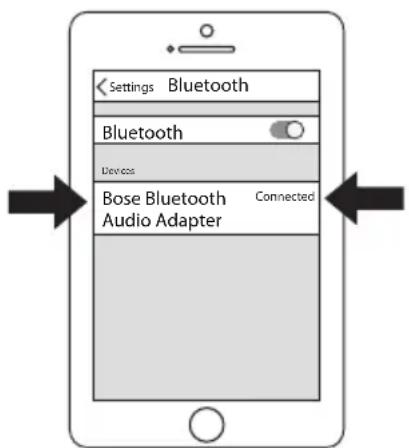 BOSE Bluetooth Audio adapter - Parowanie urządzenia przenośnego - 1
