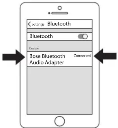 BOSE Bluetooth Audio adapter - Jumelage d'un périphérique mobile - 1