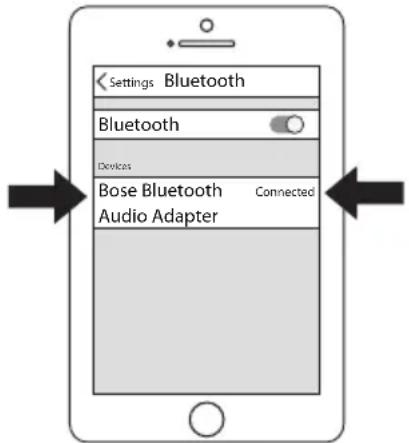 BOSE Bluetooth Audio adapter - Abstimmen eines Mobilgeräts - 1