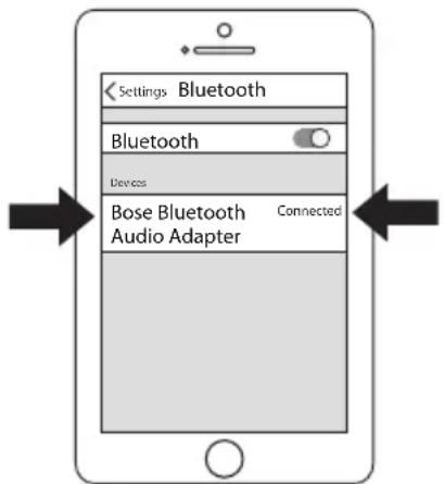 BOSE Bluetooth Audio adapter - Emparelhando com um dispositivo móvel - 1