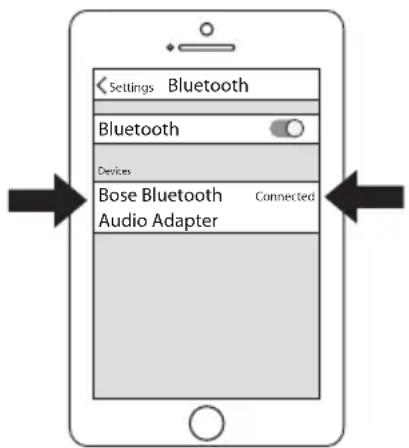 BOSE Bluetooth Audio adapter - Mobiililaitteen muodostaminen laitepariksi - 1