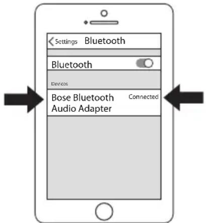 BOSE Bluetooth Audio adapter - Emparejamiento de un dispositivo móvil - 1