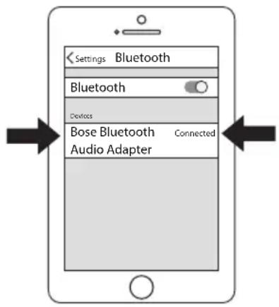 BOSE Bluetooth Audio adapter - Pairing a mobile device - 1
