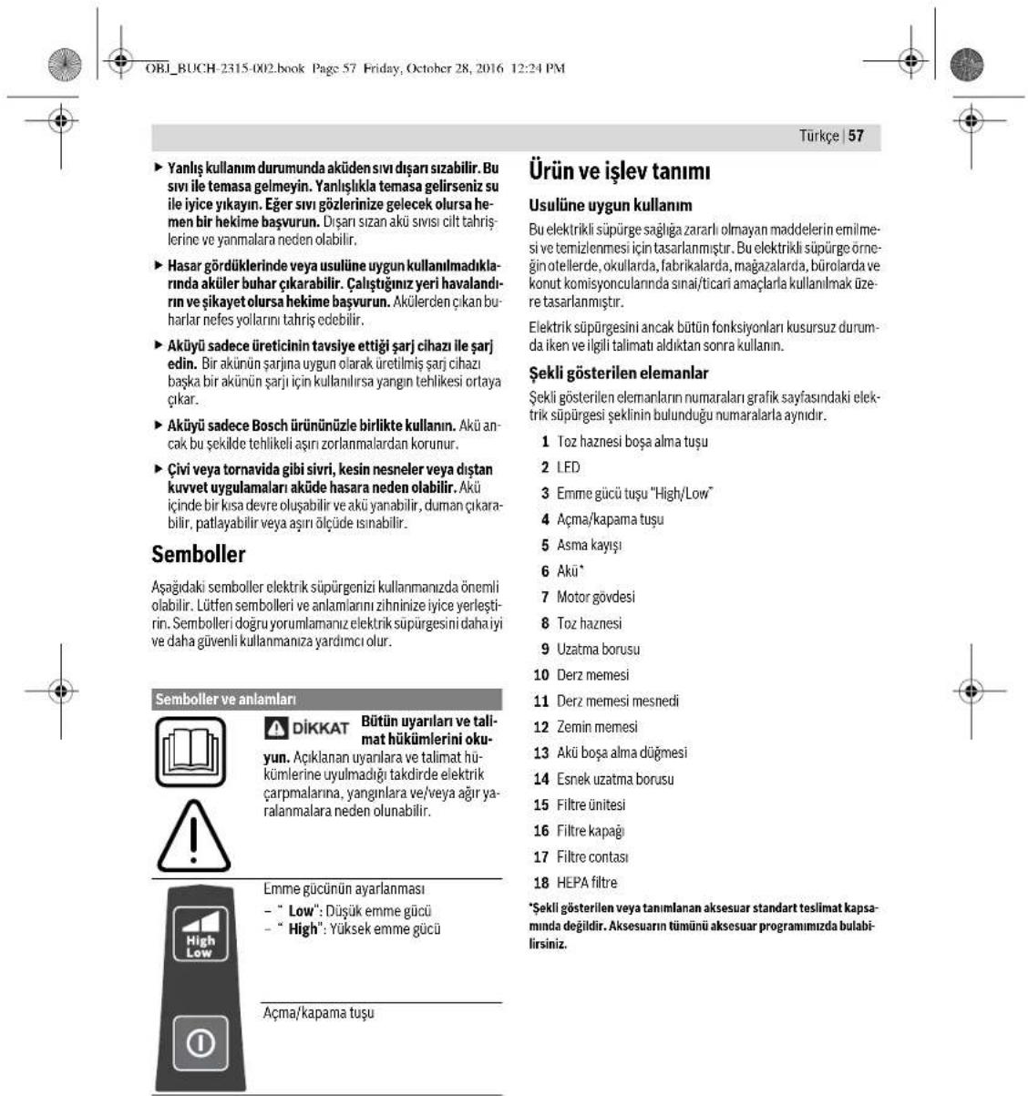 BOSCH GAS 18 VLI Professional - Butalimatiyi saklayin. - 3