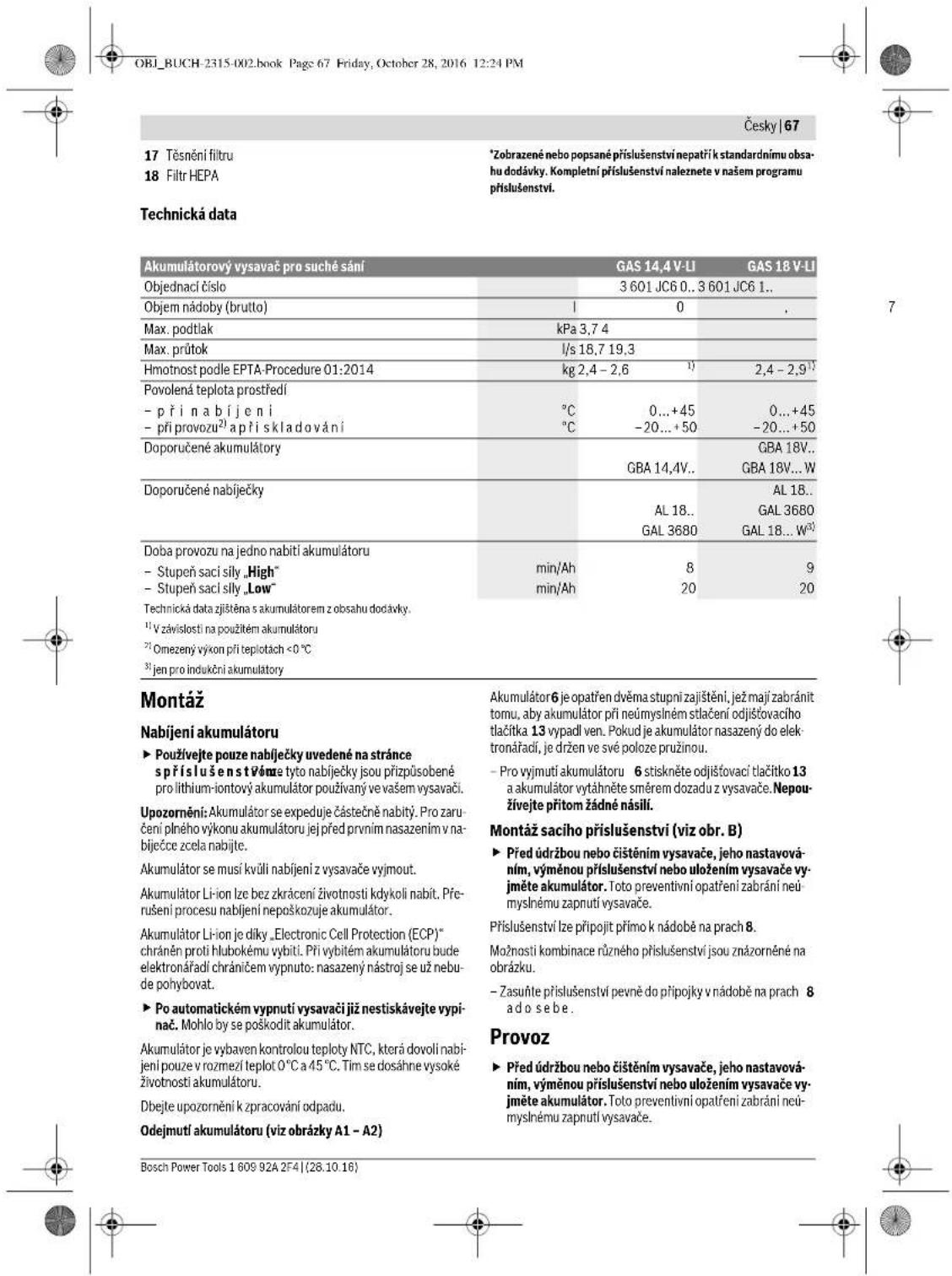 BOSCH GAS 18 VLI Professional - Bepezochondní upozorněni - 9