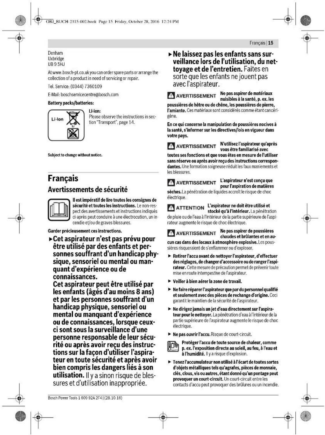 BOSCH GAS 18 VLI Professional - Great Britain - 8