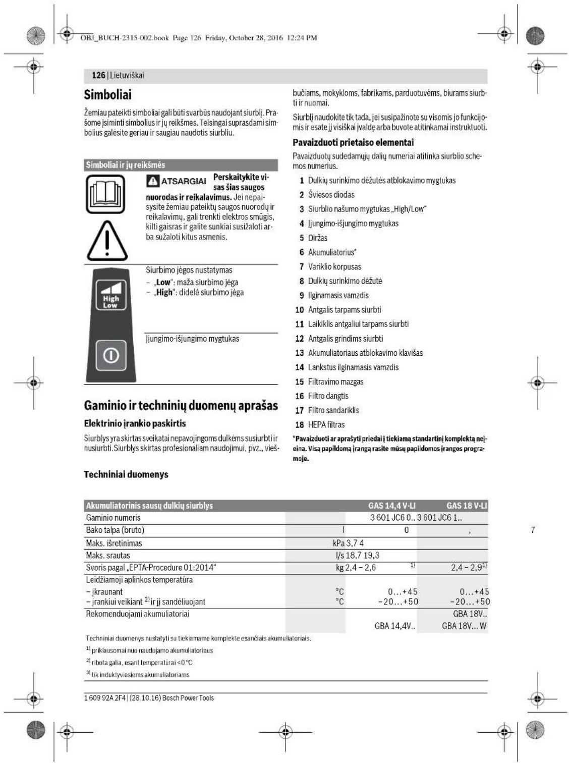BOSCH GAS 18 VLI Professional - Lietuviskai 125 - 3