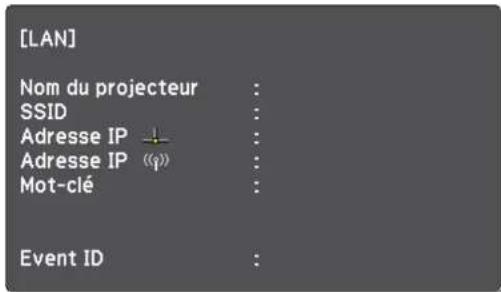 EPSON EBW49 - Appuyez sur le bouton [LAN] de la télécommande. - 1