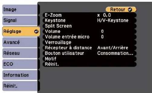 EPSON EBW49 - Correction de la forme de l'image à l'aide de Quick Corner - 2