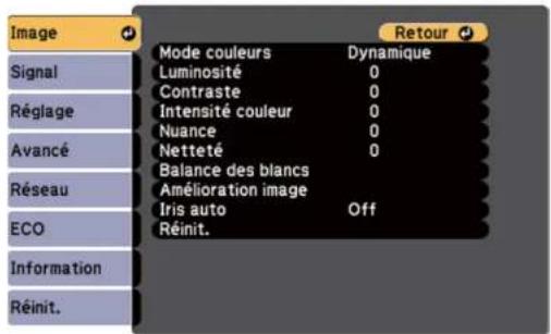 EPSON EBW49 - Réglages performances (Mode couleurs) - 1