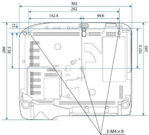 EPSON EBW49 - Dimensions externes - 2