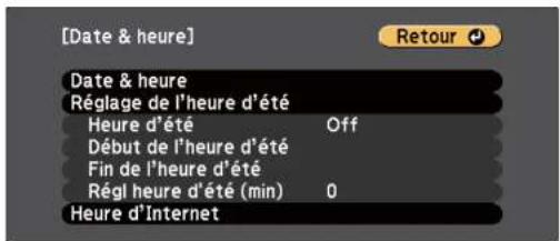 EPSON EBW49 - Régler la date et l'heure - 1