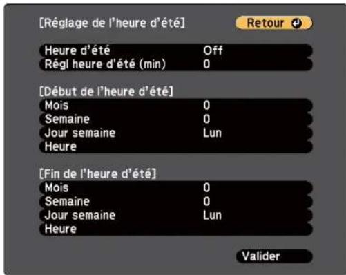 EPSON EBW49 - Régler la date et l'heure - 3